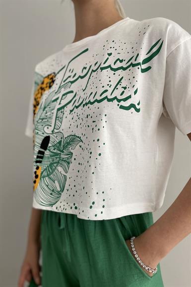 BASKI DETAY TSHIRT