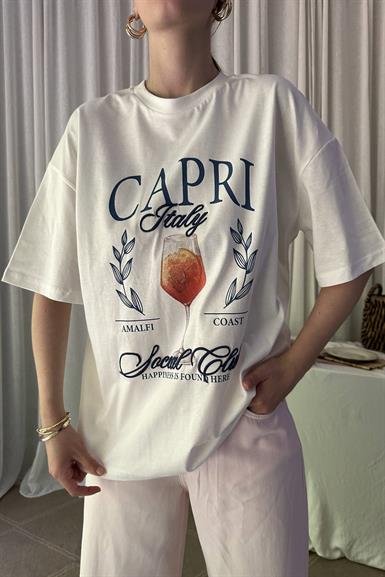 BASKI DETAY TSHIRT