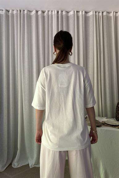 BASKI DETAY TSHIRT