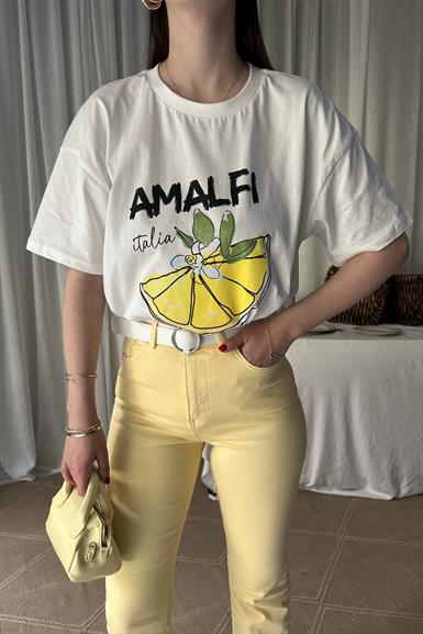 BASKI DETAY TSHIRT