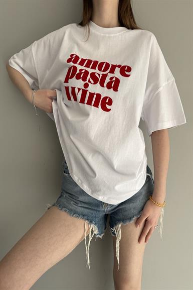 BASKI DETAY TSHIRT