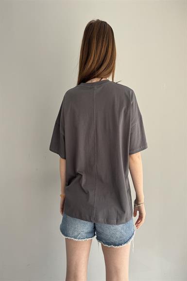 BASKI DETAY TSHIRT