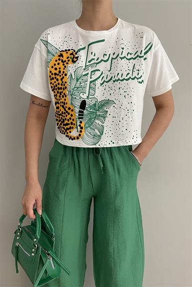 BASKI DETAY TSHIRT