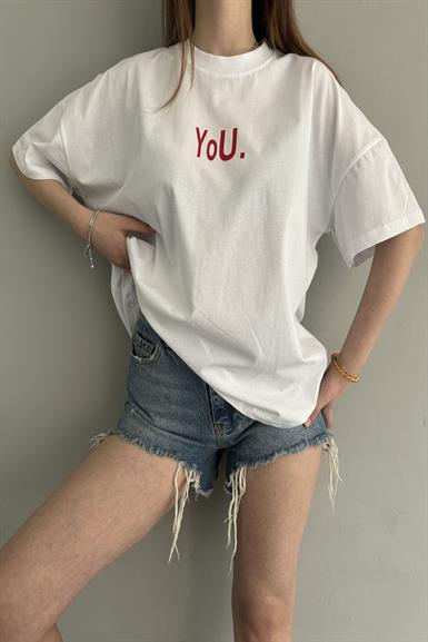BASKI DETAY TSHIRT