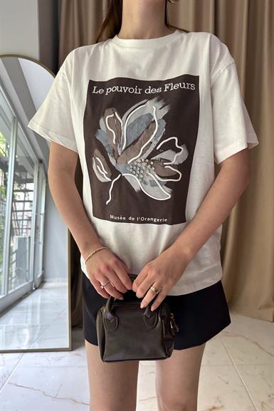 BASKI DETAYLI TSHIRT