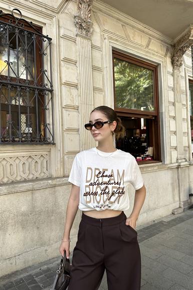 BASKI DETAYLI TSHIRT