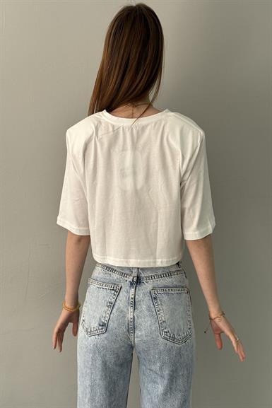 BASKI DETAYLI TSHIRT