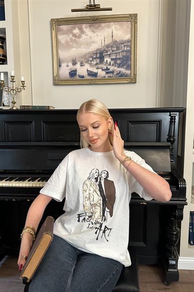 BASKI DETAYLI TSHIRT