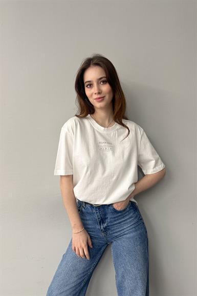 BASKI DETAYLI TSHIRT