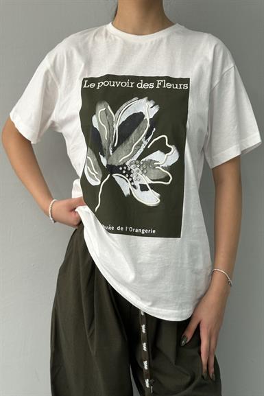 BASKI DETAYLI TSHIRT
