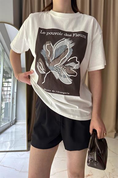 BASKI DETAYLI TSHIRT