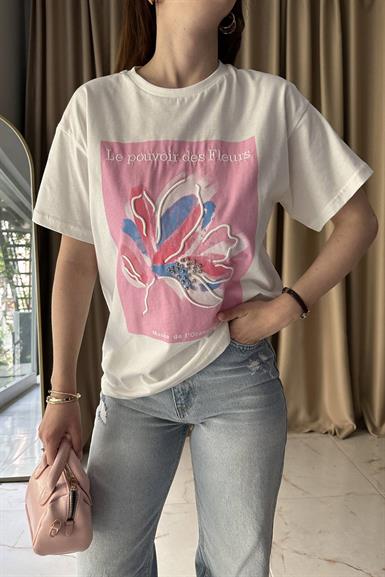 BASKI DETAYLI TSHIRT