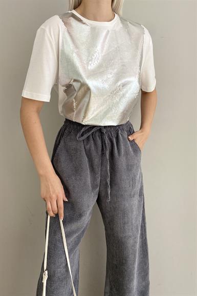 BASKI DETAYLI TSHIRT