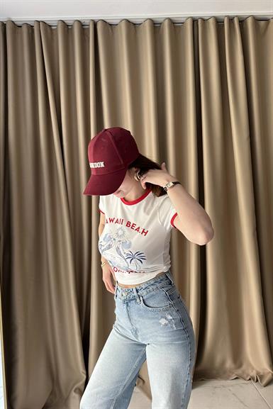 BASKI DETAYLI TSHIRT