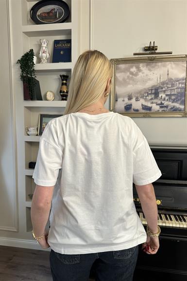 BASKI DETAYLI TSHIRT