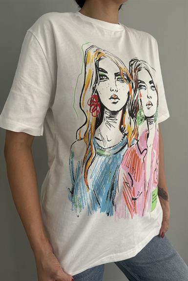 BASKI DETAYLI TSHIRT