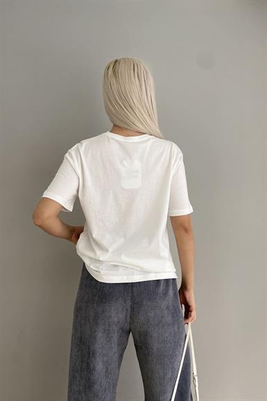 BASKI DETAYLI TSHIRT