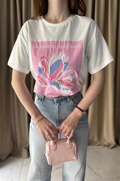 BASKI DETAYLI TSHIRT