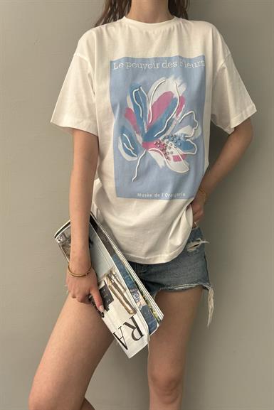 BASKI DETAYLI TSHIRT