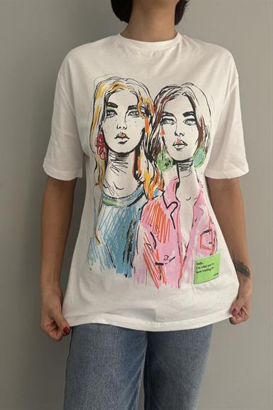 BASKI DETAYLI TSHIRT