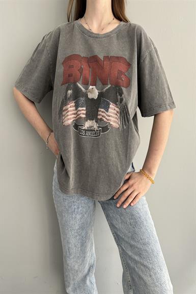 BASKI DETAYLI TSHIRT
