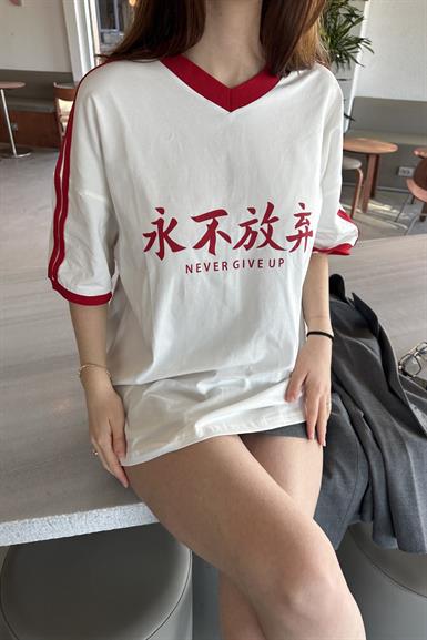 BASKI DETAYLI TSHIRT