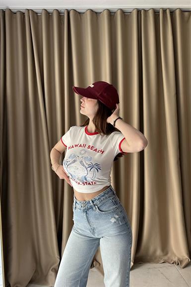 BASKI DETAYLI TSHIRT