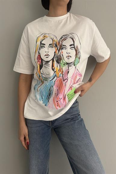 BASKI DETAYLI TSHIRT