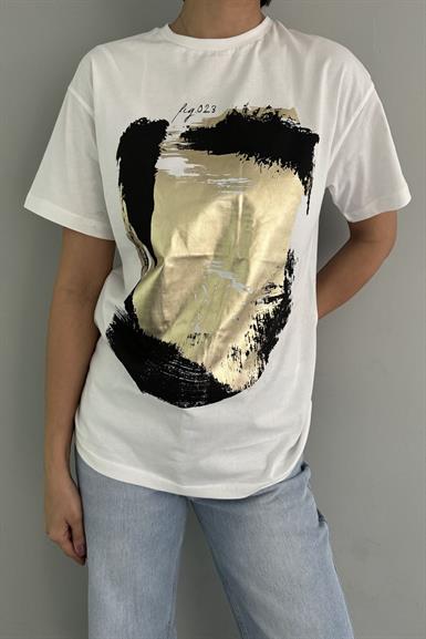 BASKI DETAYLI TSHIRT