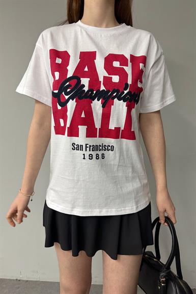 BASKI VE NAKIŞ DETAYLI TSHIRT