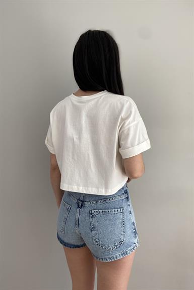 BASKI VE NAKIŞ DETAY TSHIRT