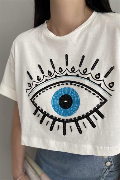 BASKI VE NAKIŞ DETAY TSHIRT