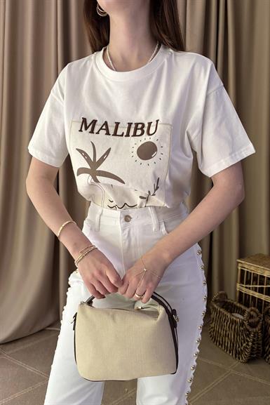 BASKI VE NAKIŞ DETAYLI TSHIRT