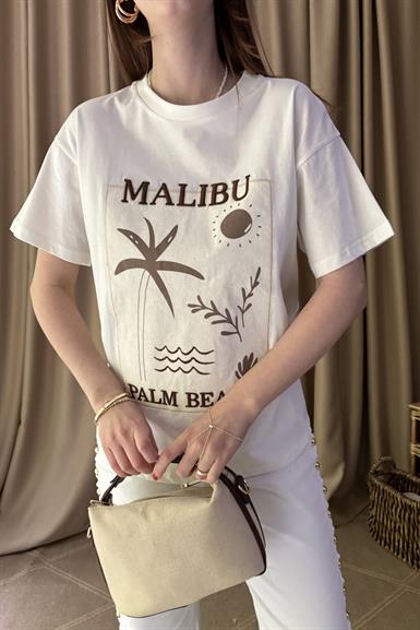 BASKI VE NAKIŞ DETAYLI TSHIRT
