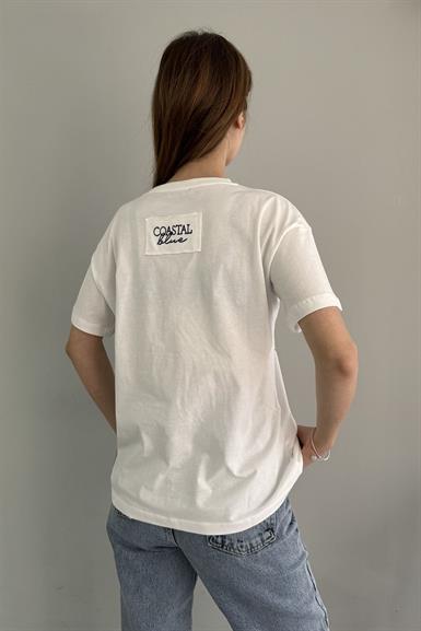BASKI VE NAKIŞ DETAYLI TSHIRT