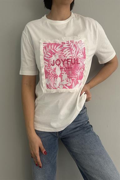 BASKI VE NAKIŞ DETAYLI TSHIRT