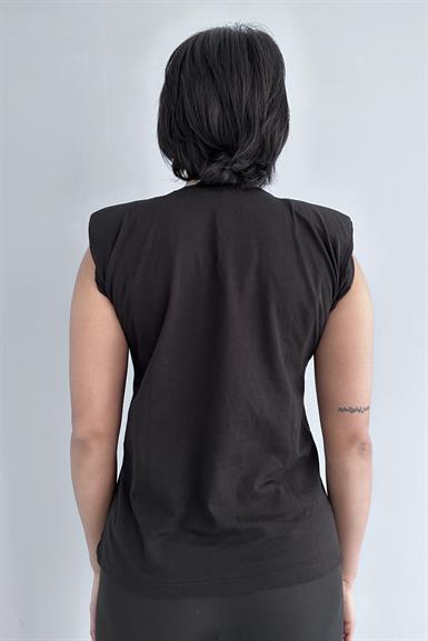 BASKILI KOLSUZ TSHIRT