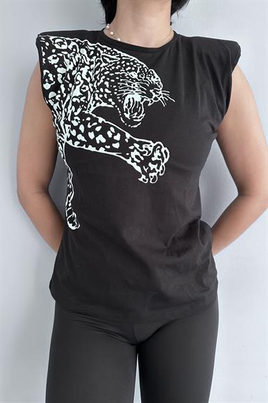 BASKILI KOLSUZ TSHIRT