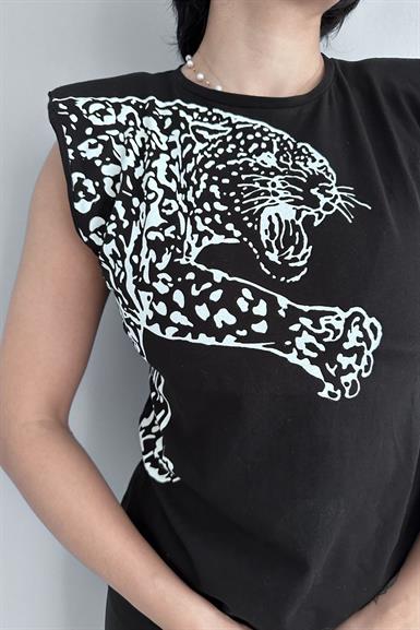 BASKILI KOLSUZ TSHIRT