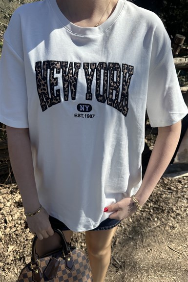 BİSİKLET YAAK NAKIŞ DETAYLI TSHIRT