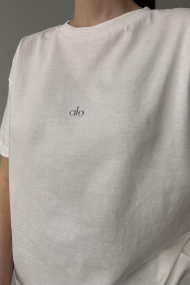 BİSİKLET YAKA ALO BASKI DETAY TSHIRT
