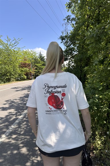 BİSİKLET YAKA BASKI DETAY TSHIRT