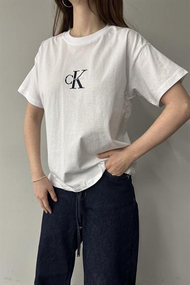 BİSİKLET YAKA BASKILI TSHIRT