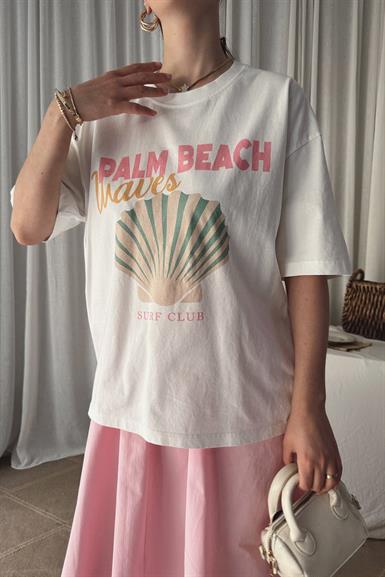 BİSİKLET YAKA BASKILI TSHIRT