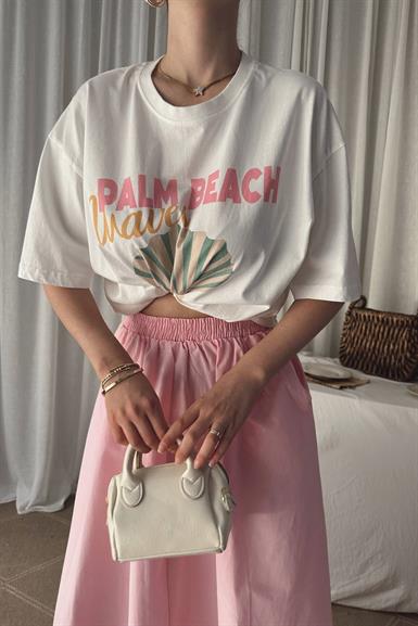 BİSİKLET YAKA BASKILI TSHIRT