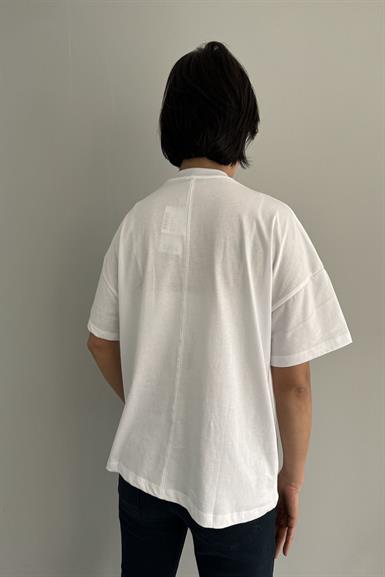 BİSİKLET YAKA BASKILI TSHIRT