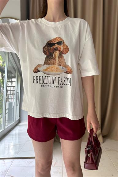 BİSİKLET YAKA BASKILI TSHIRT