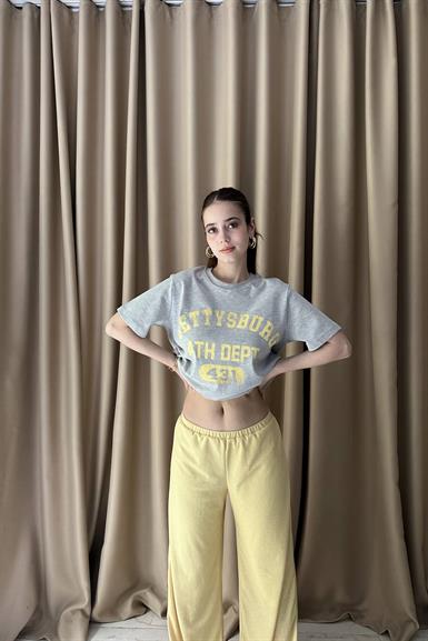 BİSİKLET YAKA BASKILI TSHIRT