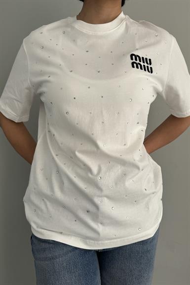 BİSİKLET YAKA BASKILI TSHIRT