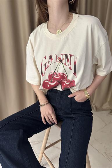 BİSİKLET YAKA BASKILI TSHIRT